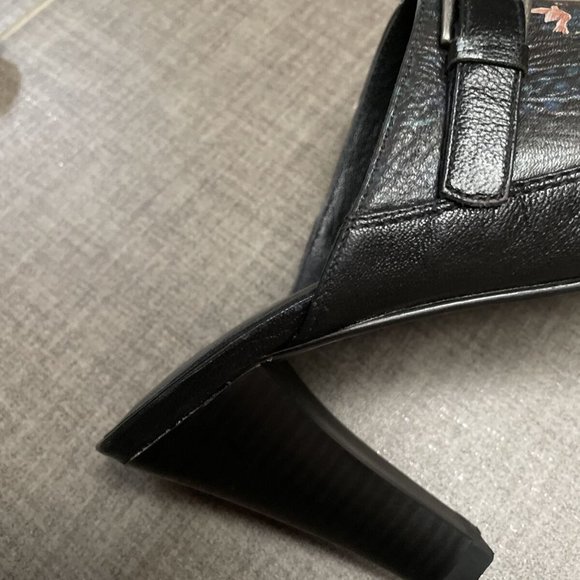 Icon shara twelve women Art Print leather heeled mule Nib 8 - Picture 5 of 9